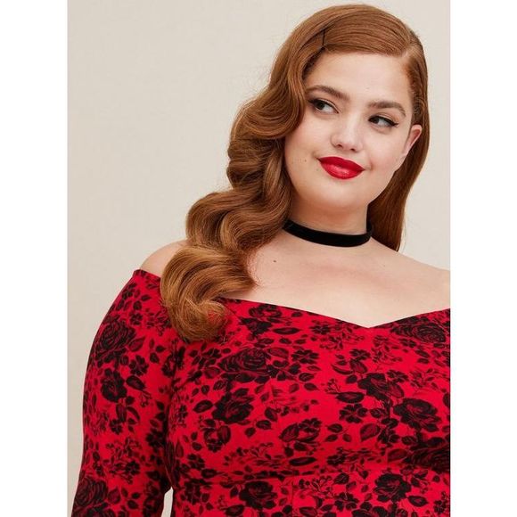 Torrid Ponte Sweetheart Peplum Top (Sz 2) - Picture 8 of 11